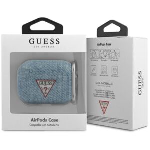 Guess GUACAPTPUJULLB AirPods Pro dėklas light mėlynos spalvos Jeans Collection - Image 2