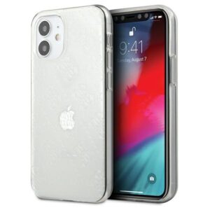 Guess GUHCP12S3D4GTR Apple iPhone 12 mini 5,4" skaidrus kietas dėklas 4G 3D Pattern Collection