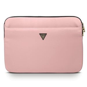 Guess Dėklas kompiuteriui GUCS13NTMLLP 13" rožinės spalvos Nylon Triangle Logo - Image 1