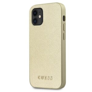 Guess GUHCP12SIGLGO Apple iPhone 12 mini 5,4" gold kietas dėklas Iridescent - Image 2