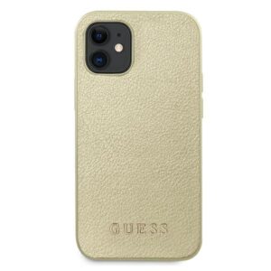 Guess GUHCP12SIGLGO Apple iPhone 12 mini 5,4" gold kietas dėklas Iridescent - Image 3