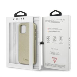 Guess GUHCP12LIGLGO Apple iPhone 12 Pro Max 6,7" gold kietas dėklas Iridescent - Image 10
