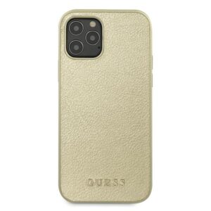Guess GUHCP12LIGLGO Apple iPhone 12 Pro Max 6,7" gold kietas dėklas Iridescent - Image 3