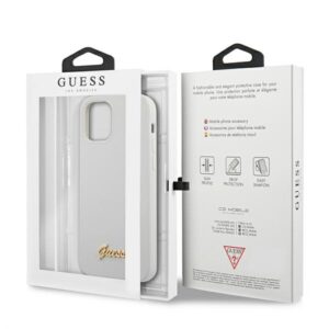 Guess GUHCP12SLSLMGWH Apple iPhone 12 mini 5,4" baltos spalvos kietas dėklas Metal Logo Script - Image 8