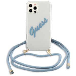 Guess GUHCP12MCRTVSBL Apple iPhone 12/12 Pro 6,1" blue kietas dėklas Script Vintage - Image 3