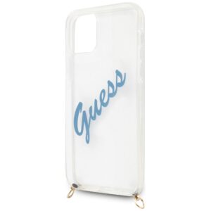 Guess GUHCP12LCRTVSBL Apple iPhone 12 Pro Max 6,7" blue kietas dėklas Script Vintage - Image 5