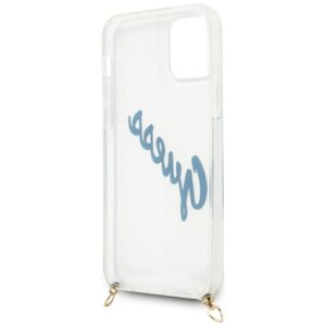 Guess GUHCP12LCRTVSBL Apple iPhone 12 Pro Max 6,7" blue kietas dėklas Script Vintage - Image 6