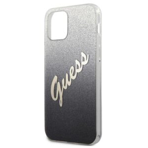 Guess GUHCP12SPCUGLSBK Apple iPhone 12 mini 5,4" juodos spalvos kietas dėklas Glitter Gradient Script - Image 6
