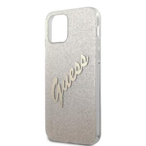 Guess GUHCP12LPCUGLSGO Apple iPhone 12 Pro Max 6,7" gold kietas dėklas Glitter Gradient Script - Image 6