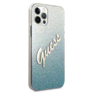 Guess GUHCP12LPCUGLSBL Apple iPhone 12 Pro Max 6,7" blue kietas dėklas Glitter Gradient Script - Image 4