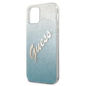 Guess GUHCP12LPCUGLSBL Apple iPhone 12 Pro Max 6,7" blue kietas dėklas Glitter Gradient Script - Image 6