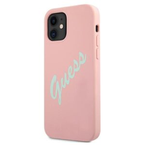 Guess GUHCP12SLSVSPG Apple iPhone 12 mini 5,4" green rožinės spalvos kietas dėklas Silicone Vintage - Image 2