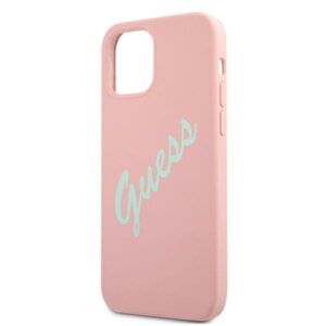 Guess GUHCP12SLSVSPG Apple iPhone 12 mini 5,4" green rožinės spalvos kietas dėklas Silicone Vintage - Image 6