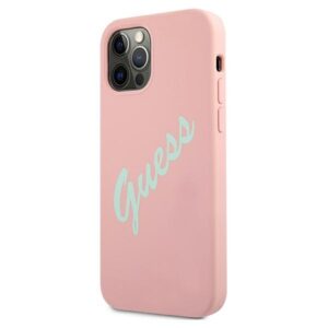 Guess GUHCP12MLSVSPG Apple iPhone 12/12 Pro 6,1" green rožinės spalvos kietas dėklas Silicone Vintage - Image 2