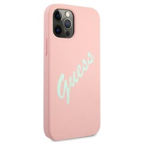 Guess GUHCP12MLSVSPG Apple iPhone 12/12 Pro 6,1" green rožinės spalvos kietas dėklas Silicone Vintage - Image 4