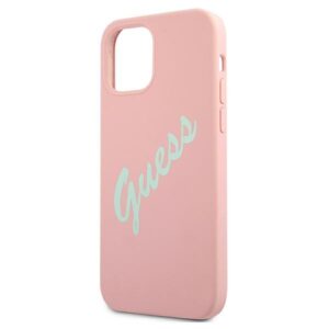 Guess GUHCP12LLSVSPG Apple iPhone 12 Pro Max 6,7" green rožinės spalvos kietas dėklas Silicone Vintage - Image 6