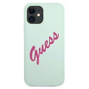 Guess GUHCP12SLSVSBF Apple iPhone 12 mini 5,4" blue fuschia kietas dėklas Silicone Vintage - Image 3