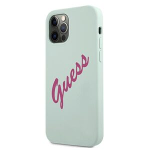 Guess GUHCP12MLSVSBF Apple iPhone 12/12 Pro 6,1" blue fuschia kietas dėklas Silicone Vintage - Image 2