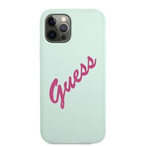 Guess GUHCP12MLSVSBF Apple iPhone 12/12 Pro 6,1" blue fuschia kietas dėklas Silicone Vintage - Image 3
