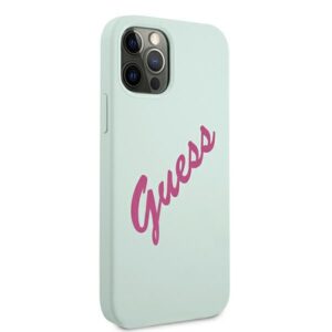 Guess GUHCP12MLSVSBF Apple iPhone 12/12 Pro 6,1" blue fuschia kietas dėklas Silicone Vintage - Image 4