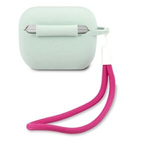 Guess GUACAPLSVSBF AirPods Pro dėklas mėlynos spalvos fuschia Silicone Vintage - Image 2