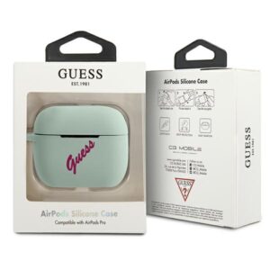 Guess GUACAPLSVSBF AirPods Pro dėklas mėlynos spalvos fuschia Silicone Vintage - Image 3