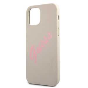 Guess GUHCP12MLSVSGP Apple iPhone 12/12 Pro 6,1" grey rožinės spalvos kietas dėklas Silicone Vintage - Image 6