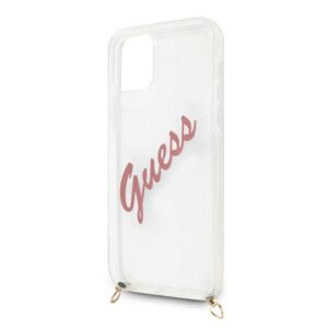 Guess GUHCP12SCRTVSPI Apple iPhone 12 mini 5,4" rožinės spalvos kietas dėklas Script Vintage - Image 5