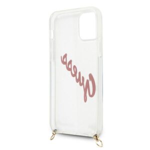 Guess GUHCP12SCRTVSPI Apple iPhone 12 mini 5,4" rožinės spalvos kietas dėklas Script Vintage - Image 6
