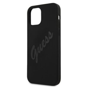 Guess GUHCP12SLSVSBK Apple iPhone 12 mini 5,4" juodos spalvos kietas dėklas Script Vintage - Image 6