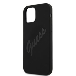 Guess GUHCP12LLSVSBK Apple iPhone 12 Pro Max 6,7" juodos spalvos kietas dėklas Script Vintage - Image 6