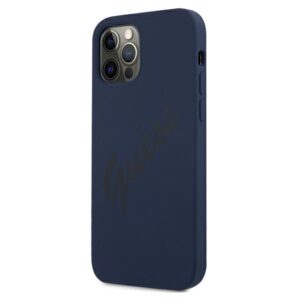 Guess GUHCP12MLSVSBL Apple iPhone 12/12 Pro6,1" blue kietas dėklas Script Vintage - Image 2
