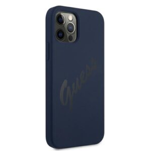 Guess GUHCP12MLSVSBL Apple iPhone 12/12 Pro6,1" blue kietas dėklas Script Vintage - Image 4