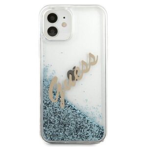 Guess GUHCP12SGLVSBL Apple iPhone 12 mini 5,4" blue kietas dėklas Glitter Vintage Script - Image 3
