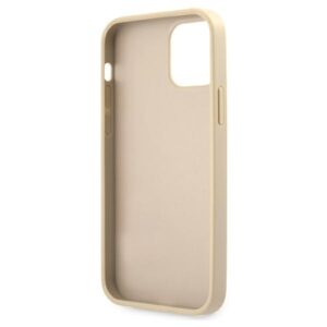 Guess GUHCP12LRSAVSLG Apple iPhone 12 Pro Max 6,7" gold kietas dėklas Saffiano Vintage Script - Image 7