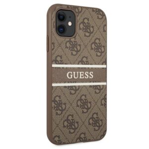 Guess GUHCN614GDBR Apple iPhone 11 6,1" / Xr rudos spalvos kietas dėklas 4G Stripe - Image 4