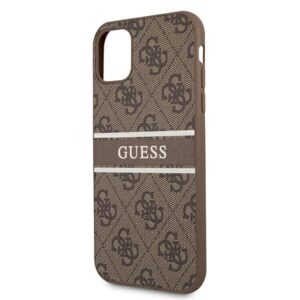 Guess GUHCN614GDBR Apple iPhone 11 6,1" / Xr rudos spalvos kietas dėklas 4G Stripe - Image 6