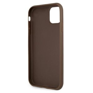 Guess GUHCN614GDBR Apple iPhone 11 6,1" / Xr rudos spalvos kietas dėklas 4G Stripe - Image 7
