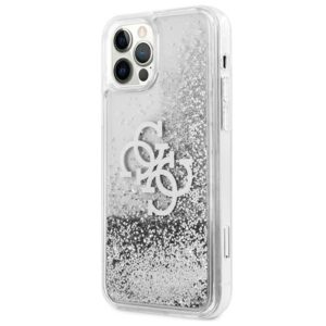Guess GUHCP12LLG4GSI Apple iPhone 12 Pro Max 6,7" silver kietas dėklas 4G Big Liquid Glitter - Image 2