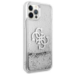 Guess GUHCP12LLG4GSI Apple iPhone 12 Pro Max 6,7" silver kietas dėklas 4G Big Liquid Glitter - Image 4
