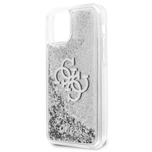 Guess GUHCP12LLG4GSI Apple iPhone 12 Pro Max 6,7" silver kietas dėklas 4G Big Liquid Glitter - Image 6