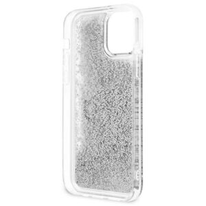 Guess GUHCP12LLG4GSI Apple iPhone 12 Pro Max 6,7" silver kietas dėklas 4G Big Liquid Glitter - Image 7