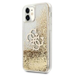 Guess GUHCN61LG4GGO Apple iPhone 11 6,1" / Xr gold kietas dėklas 4G Big Liquid Glitter - Image 2
