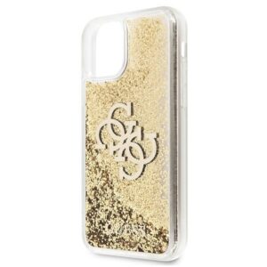 Guess GUHCN61LG4GGO Apple iPhone 11 6,1" / Xr gold kietas dėklas 4G Big Liquid Glitter - Image 3