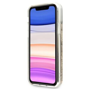 Guess GUHCN61LG4GGO Apple iPhone 11 6,1" / Xr gold kietas dėklas 4G Big Liquid Glitter - Image 7