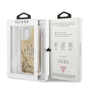 Guess GUHCN61LG4GGO Apple iPhone 11 6,1" / Xr gold kietas dėklas 4G Big Liquid Glitter - Image 8