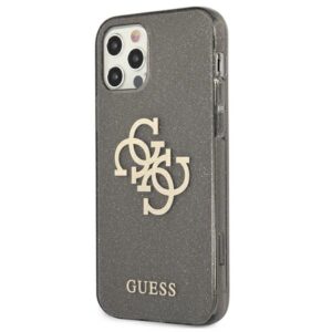 Guess GUHCP12LPCUGL4GBK Apple iPhone 12 Pro Max 6,7" juodos spalvos kietas dėklas Glitter 4G Big Logo - Image 2