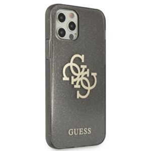 Guess GUHCP12LPCUGL4GBK Apple iPhone 12 Pro Max 6,7" juodos spalvos kietas dėklas Glitter 4G Big Logo - Image 4