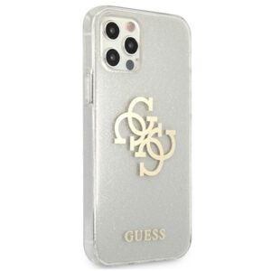Guess GUHCP12LPCUGL4GTR Apple iPhone 12 Pro Max 6,7" skaidrus kietas dėklas Glitter 4G Big Logo - Image 4