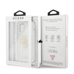 Guess GUHCP12LPCUGL4GTR Apple iPhone 12 Pro Max 6,7" skaidrus kietas dėklas Glitter 4G Big Logo - Image 8